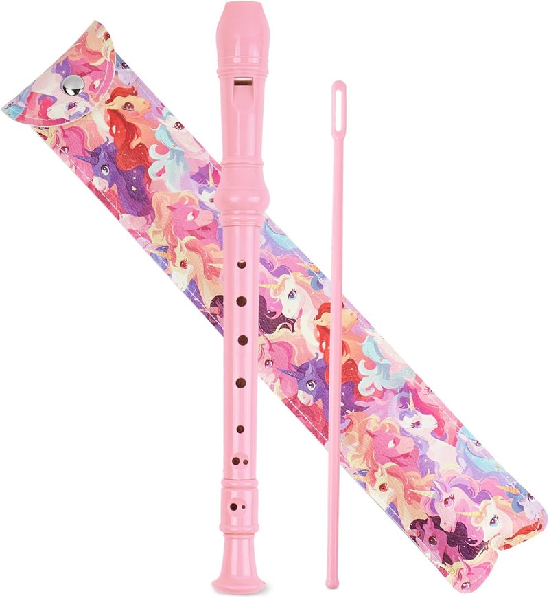 Haecsfl Recorder Instrument for Beginner Adults,8-Hole Soprano Descant Recorder Music Flute with with Cleaning Rod & Leather Case For Home Entertainment(2-Dense Unicorn) - Image 1